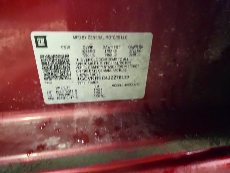 61750776 :رقم المزاد ، 1GCVKREC4JZ276119 vin ، 2018 Chevrolet Silverado مزاد بيع