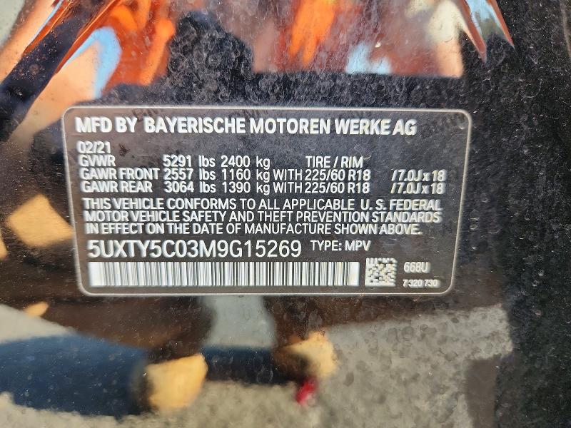 Aukcja sprzedaży 2021 Bmw X3, vin: 5UXTY5C03M9G15269, numer aukcji: 61927526