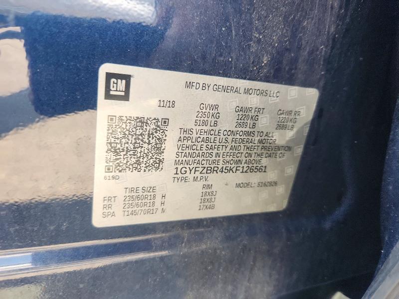Aukcja sprzedaży 2019 Cadillac Xt4, vin: 1GYFZBR45KF126561, numer aukcji: 62423916