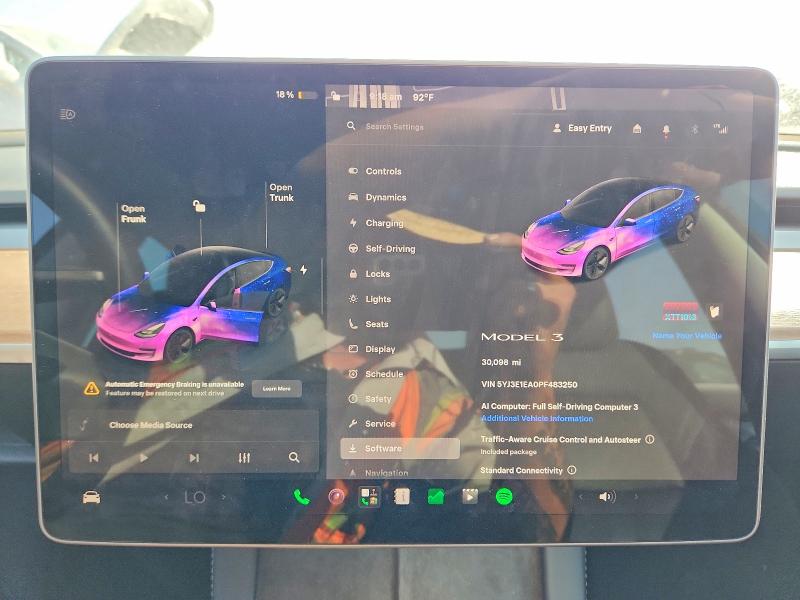 Auction sale of the 2023 Tesla Model 3, vin: 5YJ3E1EA0PF483250, lot number: 60868806