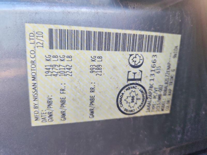 Aukcja sprzedaży 2011 Nissan Altima, vin: 1N4AL2AP7BC131663, numer aukcji: 62619546