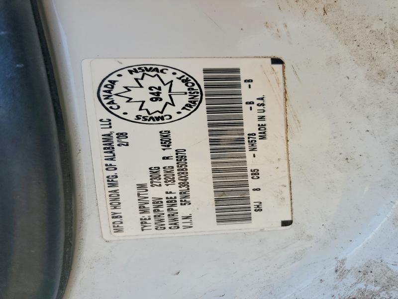 2008 Honda Odyssey მანქანა იყიდება აუქციონზე, vin: 5FNRL384X8B505970, აუქციონის ნომერი: 59233606