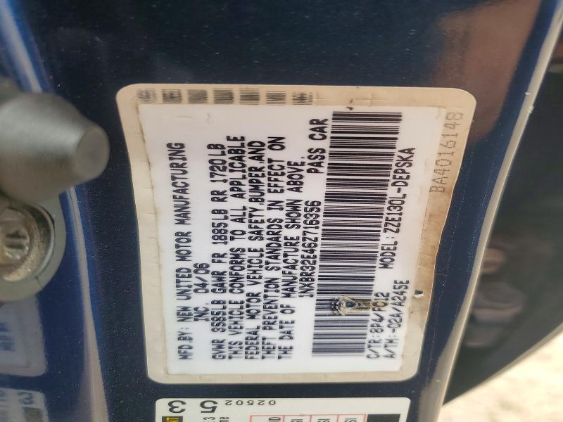 63401226 :رقم المزاد ، 1NXBR32E46Z716356 vin ، 2006 Toyota Corolla مزاد بيع
