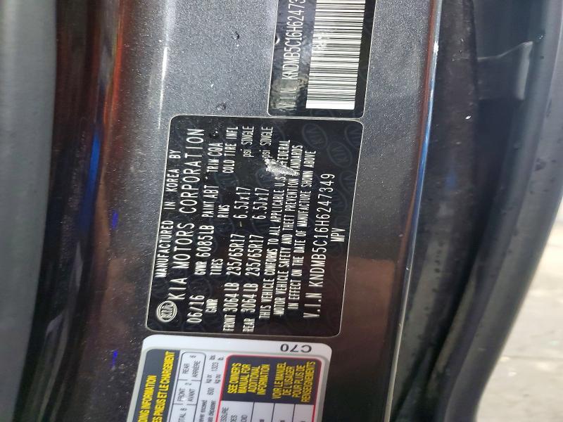 Aukcja sprzedaży 2017 Kia Sedona, vin: KNDMB5C16H6247349, numer aukcji: 62623786
