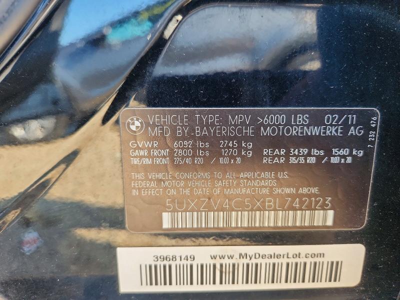 Продажа на аукционе авто 2011 Bmw X5, vin: 5UXZV4C5XBL742123, номер лота: 59360166