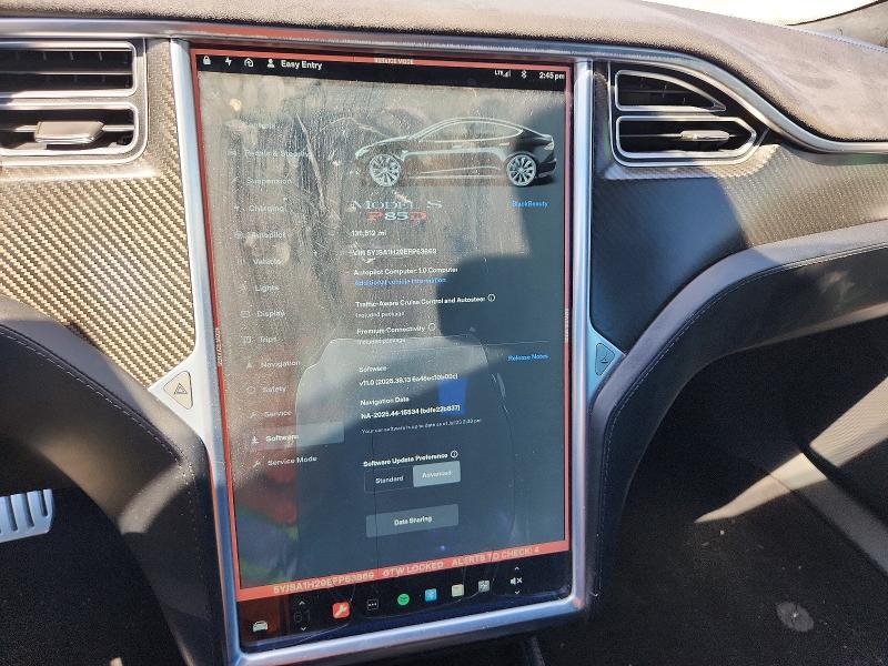 2014 Tesla Model S მანქანა იყიდება აუქციონზე, vin: 5YJSA1H29EFP63869, აუქციონის ნომერი: 61994246