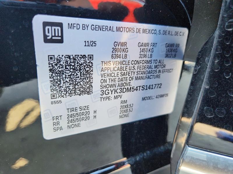 2026 Cadillac Optiq მანქანა იყიდება აუქციონზე, vin: 3GYK3DM54TS141772, აუქციონის ნომერი: 63363676