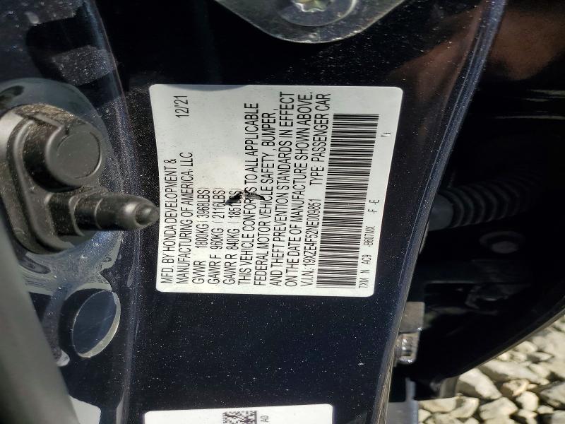 Aukcja sprzedaży 2022 Honda Insight, vin: 19XZE4F52NE009851, numer aukcji: 63021486