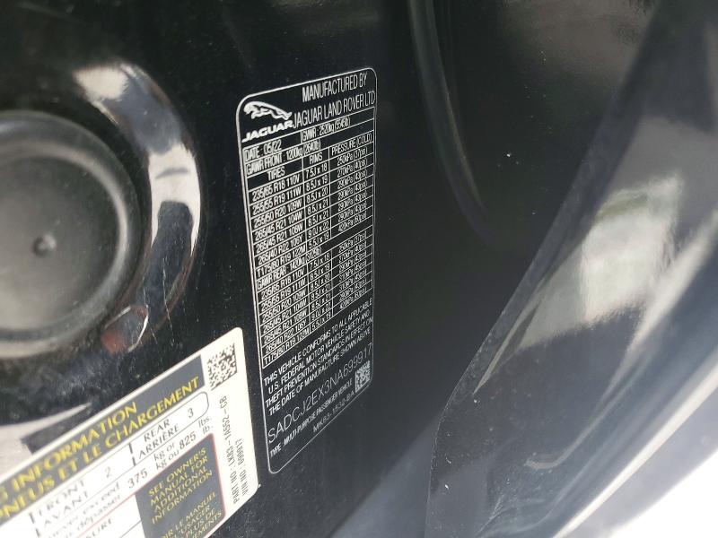 Aukcja sprzedaży 2022 Jaguar F-pace, vin: SADCJ2EX3NA699917, numer aukcji: 60584786