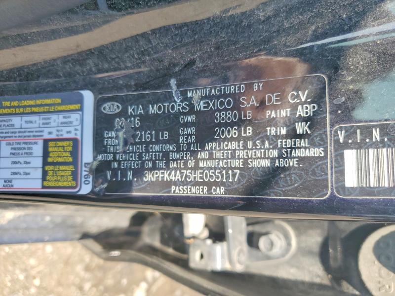 Продажа на аукционе авто 2017 Kia Forte, vin: 3KPFK4A75HE055117, номер лота: 60960816