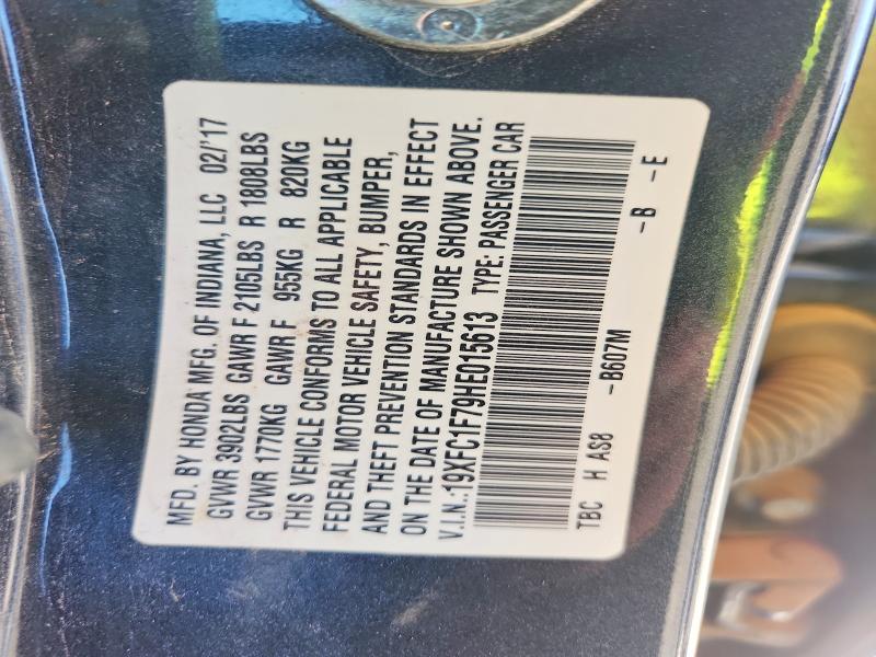 63028686 :رقم المزاد ، 19XFC1F79HE015613 vin ، 2017 Honda Civic مزاد بيع