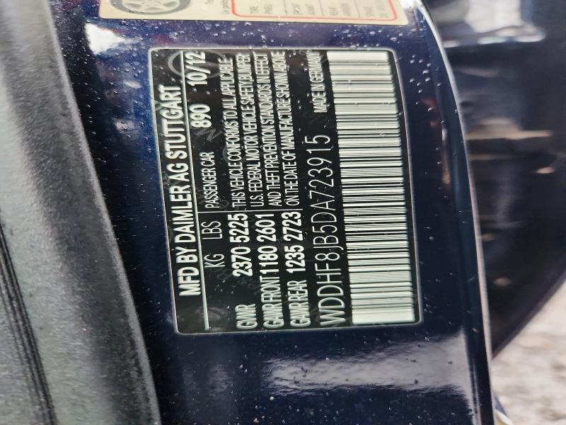 Aukcja sprzedaży 2013 Mercedes-benz E, vin: WDDHF8JB5DA723915, numer aukcji: 57318246