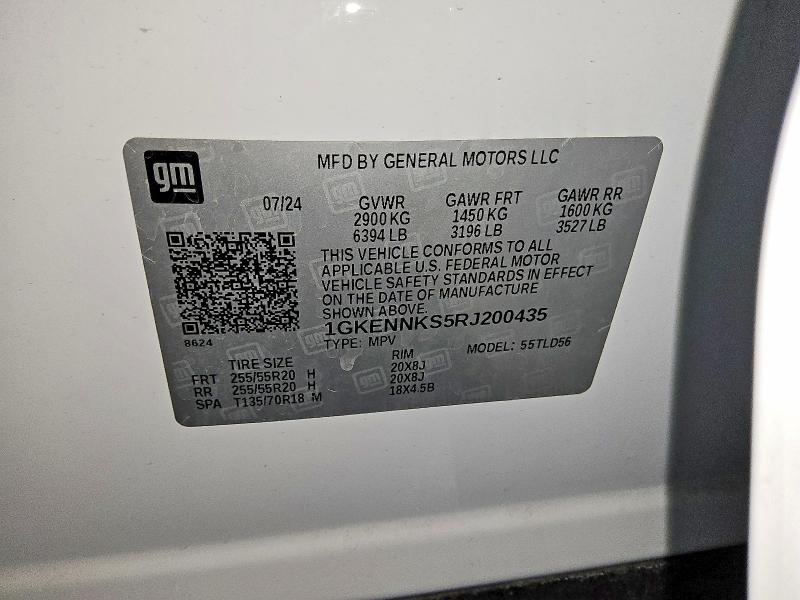 Aukcja sprzedaży 2024 Gmc Acadia, vin: 1GKENNKS5RJ200435, numer aukcji: 61200666
