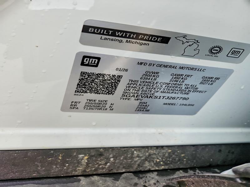 Продажа на аукционе авто 2026 Buick Enclave, vin: 5GAEVAKS1TJ267790, номер лота: 59717396
