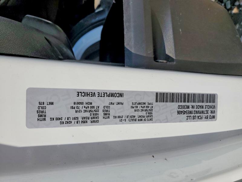 Aukcja sprzedaży 2021 Ram Promaster 3500, vin: 3C7WRVKG1ME545406, numer aukcji: 59792246
