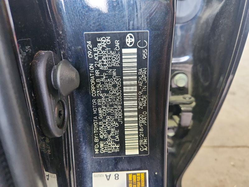 Продажа на аукционе авто 2025 Toyota Corolla Hybrid, vin: JTDBCMFE0S3070531, номер лота: 63229976
