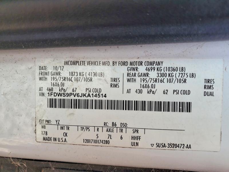 2018 Ford Transit მანქანა იყიდება აუქციონზე, vin: 1FDWS9PV6JKA14514, აუქციონის ნომერი: 85606885