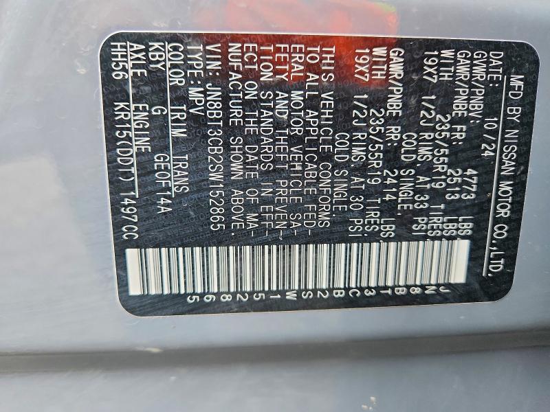 Aukcja sprzedaży 2025 Nissan Rogue, vin: JN8BT3CB2SW152865, numer aukcji: 61314716