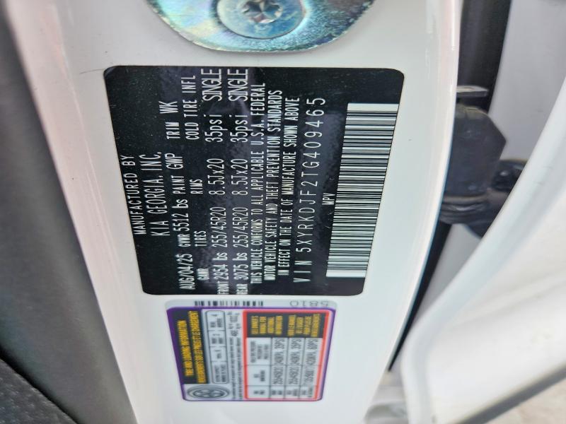 Продаж на аукціоні авто 2026 Kia Sorento, vin: 5XYRKDJF2TG409465, номер лоту: 59304526