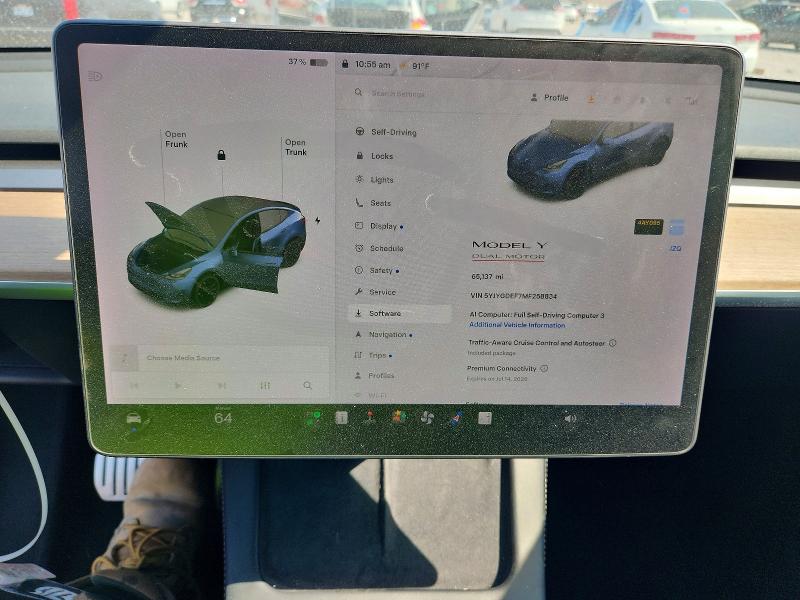 60862276 :رقم المزاد ، 5YJYGDEF7MF258834 vin ، 2021 Tesla Model Y مزاد بيع