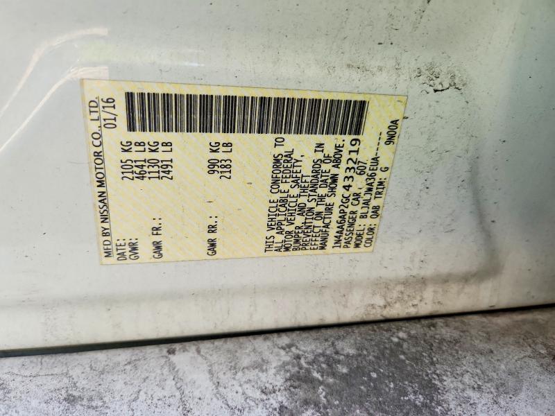 Продажа на аукционе авто 2016 Nissan Maxima, vin: 1N4AA6AP2GC433219, номер лота: 85606825
