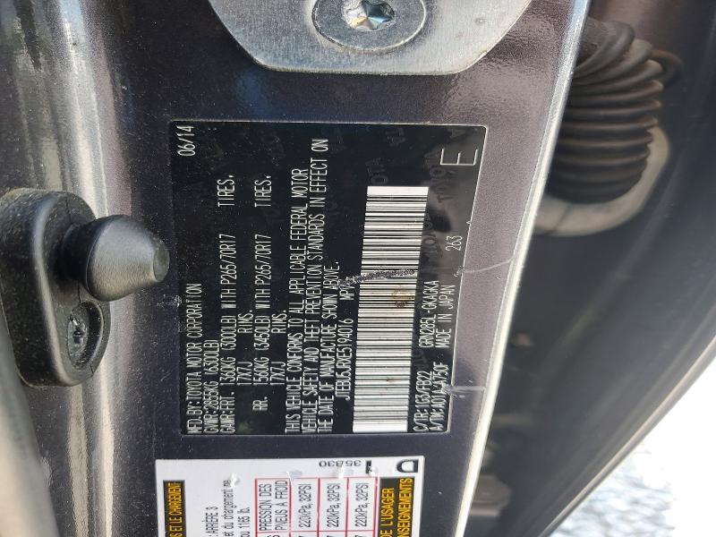 Aukcja sprzedaży 2014 Toyota 4runner, vin: JTEBU5JRXE5194016, numer aukcji: 60390476