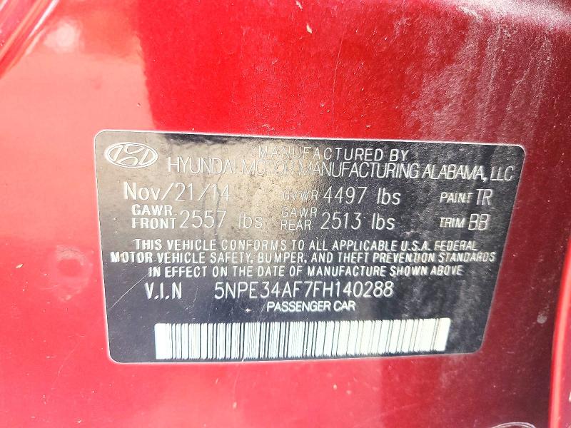 Aukcja sprzedaży 2015 Hyundai Sonata, vin: 5NPE34AF7FH140288, numer aukcji: 62113056