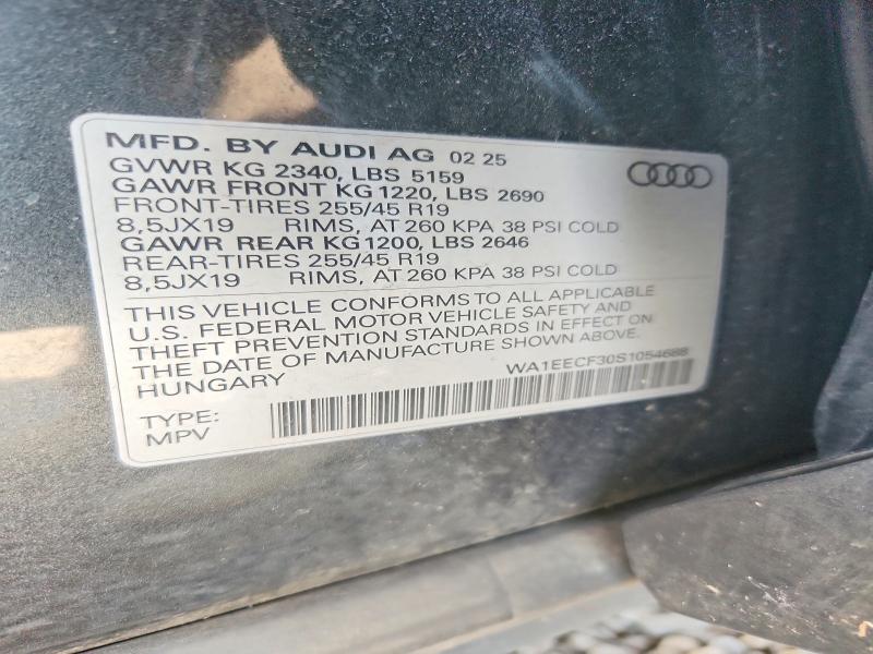 Aukcja sprzedaży 2025 Audi Q3, vin: WA1EECF30S1054688, numer aukcji: 85988475