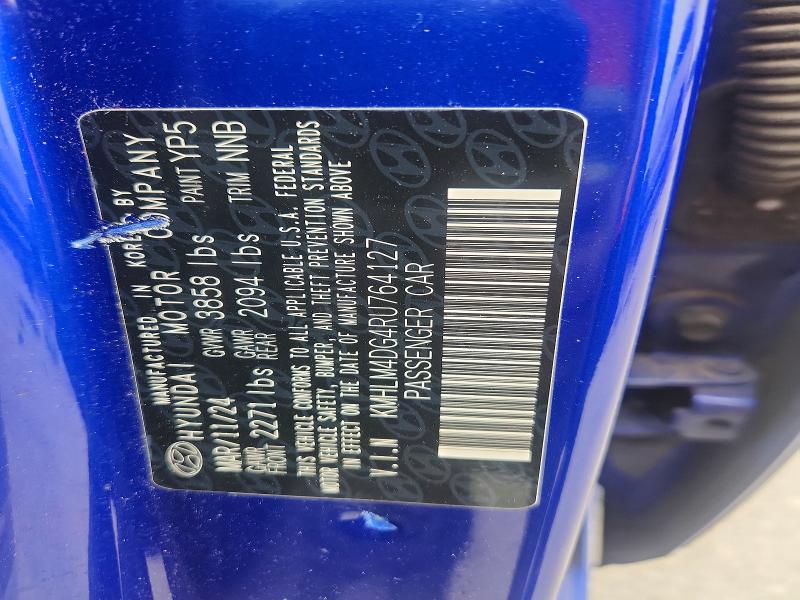 2024 Hyundai Elantra მანქანა იყიდება აუქციონზე, vin: KMHLM4DG4RU764127, აუქციონის ნომერი: 62326536