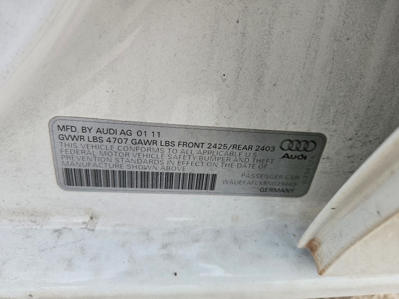 Aukcja sprzedaży 2011 Audi A4, vin: WAUEFAFLXBN039449, numer aukcji: 60945036