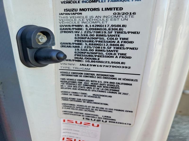 2017 Isuzu Nqr მანქანა იყიდება აუქციონზე, vin: JALE5W167H7900392, აუქციონის ნომერი: 61333356