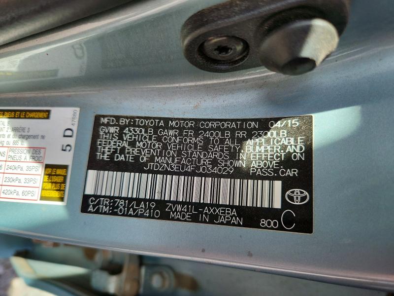 Продажа на аукционе авто 2015 Toyota Prius V, vin: JTDZN3EU4FJ034029, номер лота: 62918076