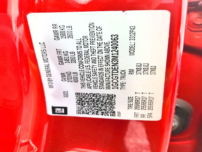 Продаж на аукціоні авто 2021 Chevrolet Colorado, vin: 1GCGTDEN3M1240063, номер лоту: 59739226