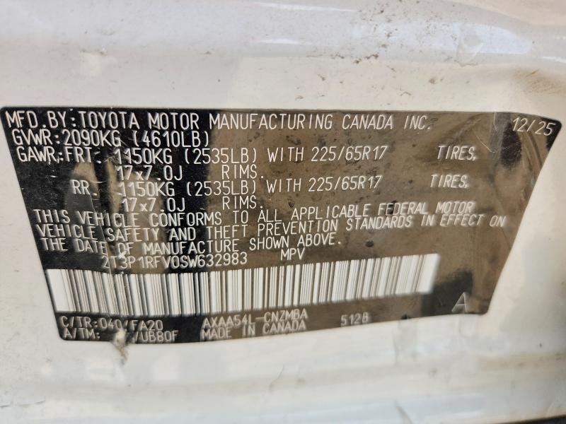 Aukcja sprzedaży 2025 Toyota Rav4, vin: 2T3P1RFV0SW632983, numer aukcji: 59227166