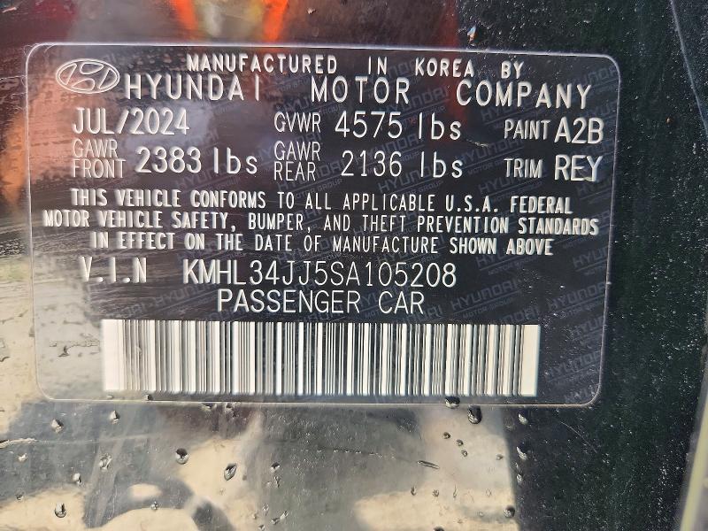 2025 Hyundai Sonata Hybrid მანქანა იყიდება აუქციონზე, vin: KMHL34JJ5SA105208, აუქციონის ნომერი: 60087446