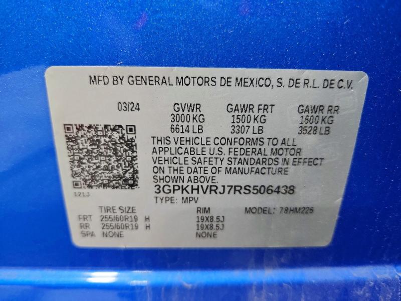 Продаж на аукціоні авто 2024 Honda Prologue, vin: 3GPKHVRJ7RS506438, номер лоту: 60771066