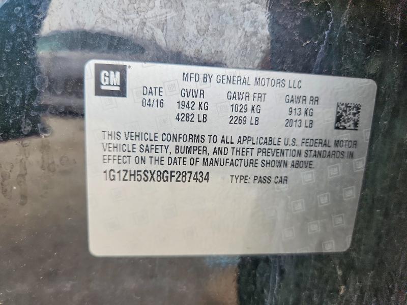 Aukcja sprzedaży 2016 Chevrolet Malibu, vin: 1G1ZH5SX8GF287434, numer aukcji: 61034276