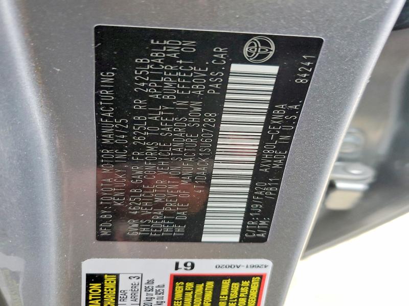 Aukcja sprzedaży 2025 Toyota Camry, vin: 4T1DAACK1SU607288, numer aukcji: 59777266