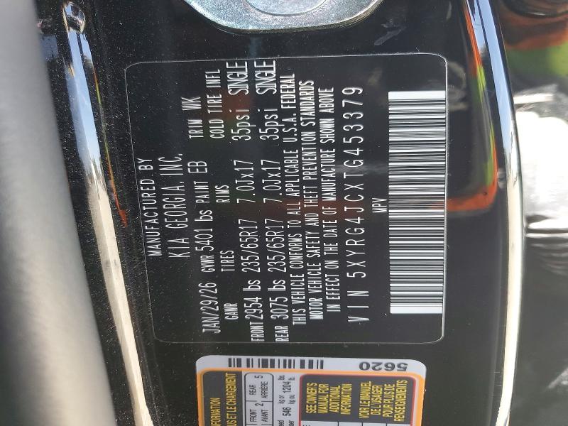 62115116 :رقم المزاد ، 5XYRG4JCXTG453379 vin ، 2026 Kia Sorento مزاد بيع