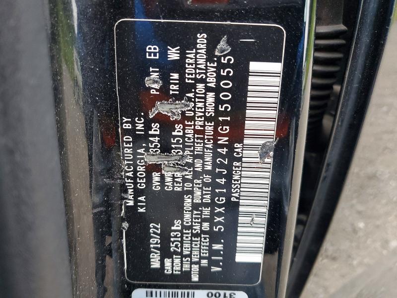 Продажа на аукционе авто 2022 Kia K5, vin: 5XXG14J24NG150055, номер лота: 62776576