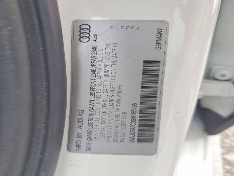 59734106 :رقم المزاد ، WAUCFAFC3GN185495 vin ، 2016 Audi A6 مزاد بيع