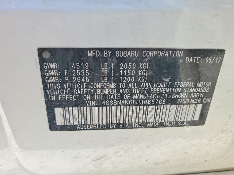 Продажа на аукционе авто 2017 Subaru Legacy, vin: 4S3BNAN68H3065766, номер лота: 59981786