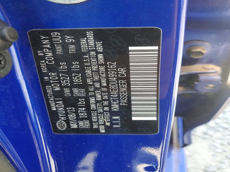 63314386 :رقم المزاد ، KMHCT4AE8DU499162 vin ، 2013 Hyundai Accent مزاد بيع