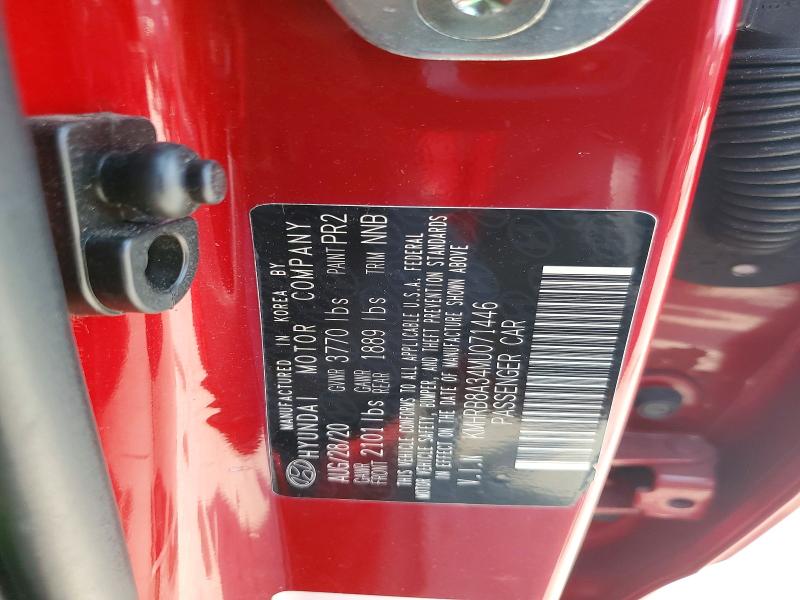 62684066 :رقم المزاد ، KMHRB8A34MU071446 vin ، 2021 Hyundai Venue مزاد بيع