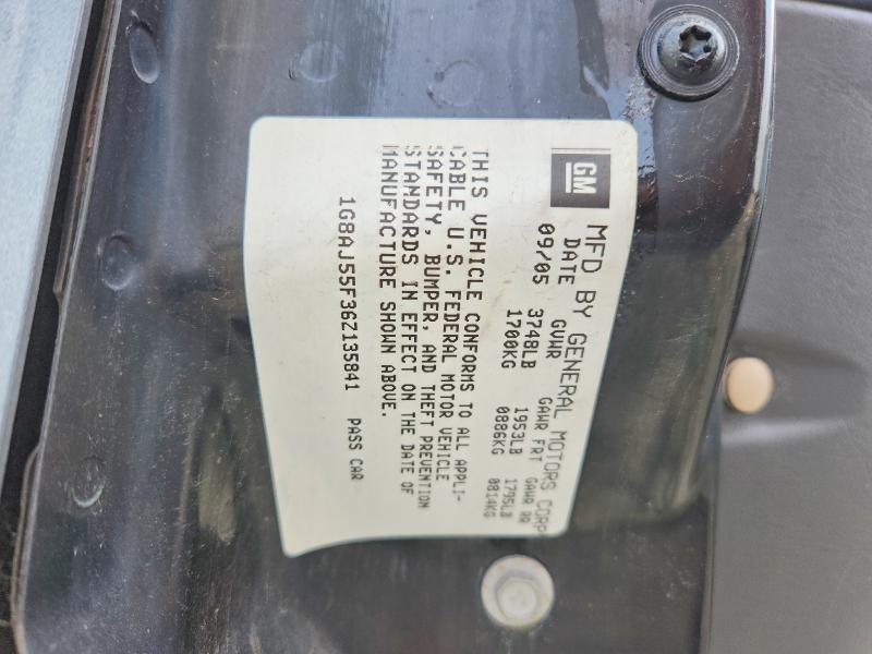 Aukcja sprzedaży 2006 Saturn Ion, vin: 1G8AJ55F36Z135841, numer aukcji: 60638566