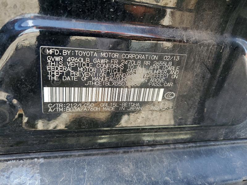 Auction sale of the 2013 Lexus Gs, vin: JTHCE1BLXD5014880, lot number: 60611096