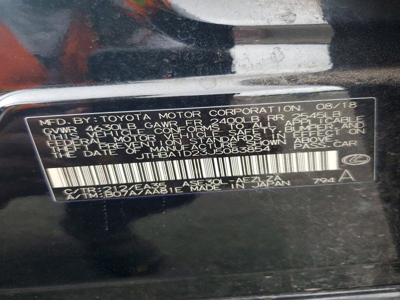 62803706 :رقم المزاد ، JTHBA1D23J5083854 vin ، 2018 Lexus Is مزاد بيع