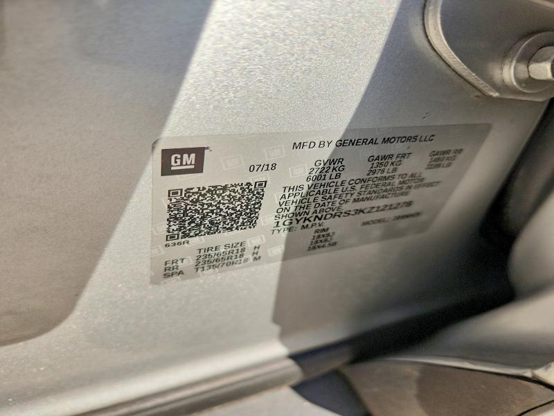 Продажа на аукционе авто 2019 Cadillac Xt5, vin: 1GYKNDRS3KZ121278, номер лота: 62309356