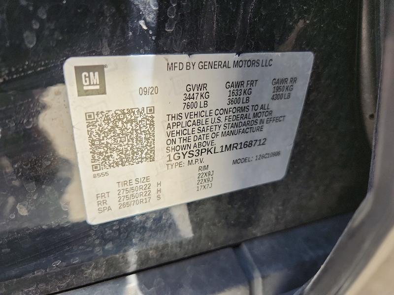 Продаж на аукціоні авто 2021 Cadillac Escalade, vin: 1GYS3PKL1MR168712, номер лоту: 59587156