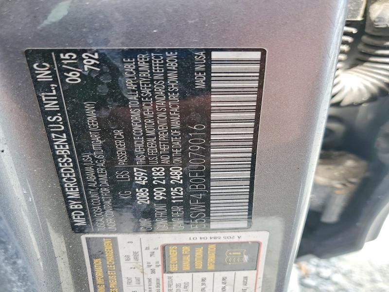 2015 Mercedes-benz C მანქანა იყიდება აუქციონზე, vin: 55SWF4JB0FU079016, აუქციონის ნომერი: 61016126